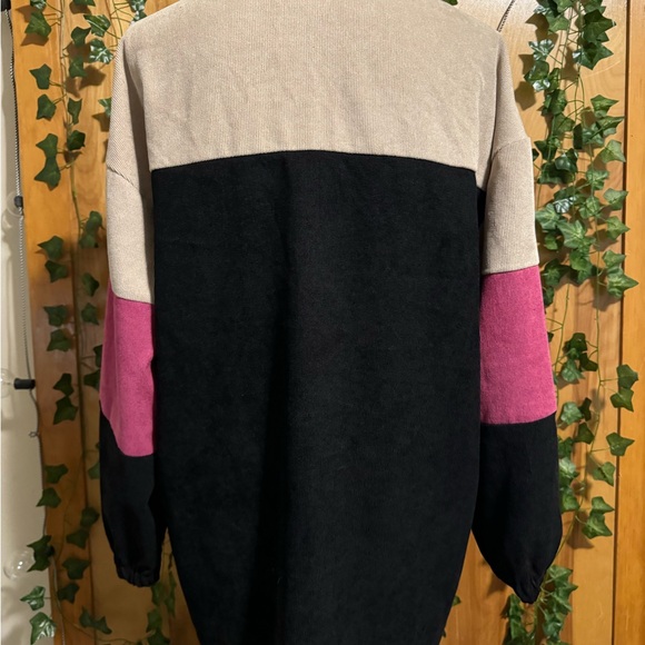 SHEIN Black and Pink Color-Block Utility Jacket - Picture 4 of 6